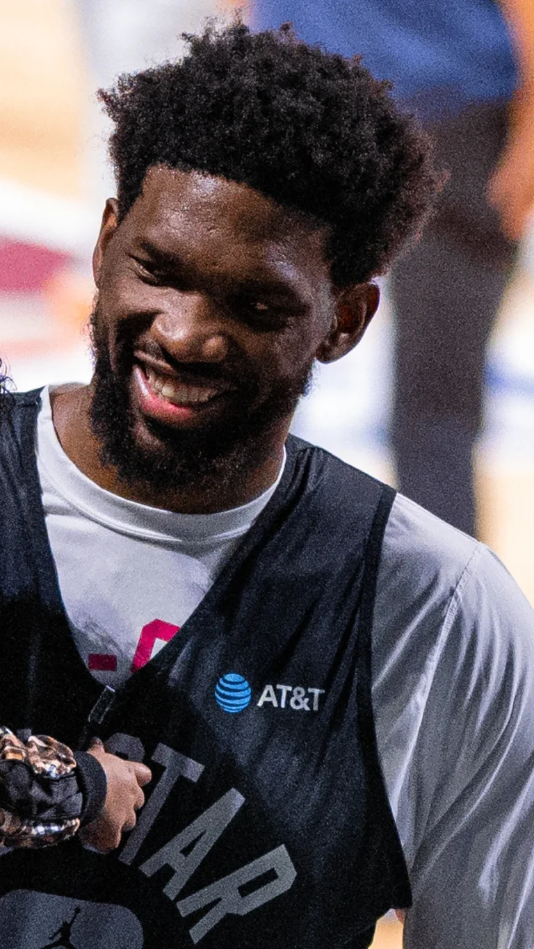 Joel Embiid, ritratto d’archivio durante l’All-Star Weekend