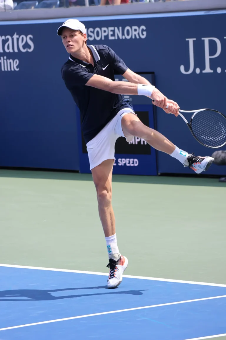 Jannik Sinner durante un allenamento agli US Open, foto d’archivio