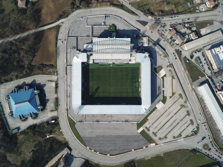 Veduta aerea d’archivio dello stadio Benito Stirpe di Frosinone